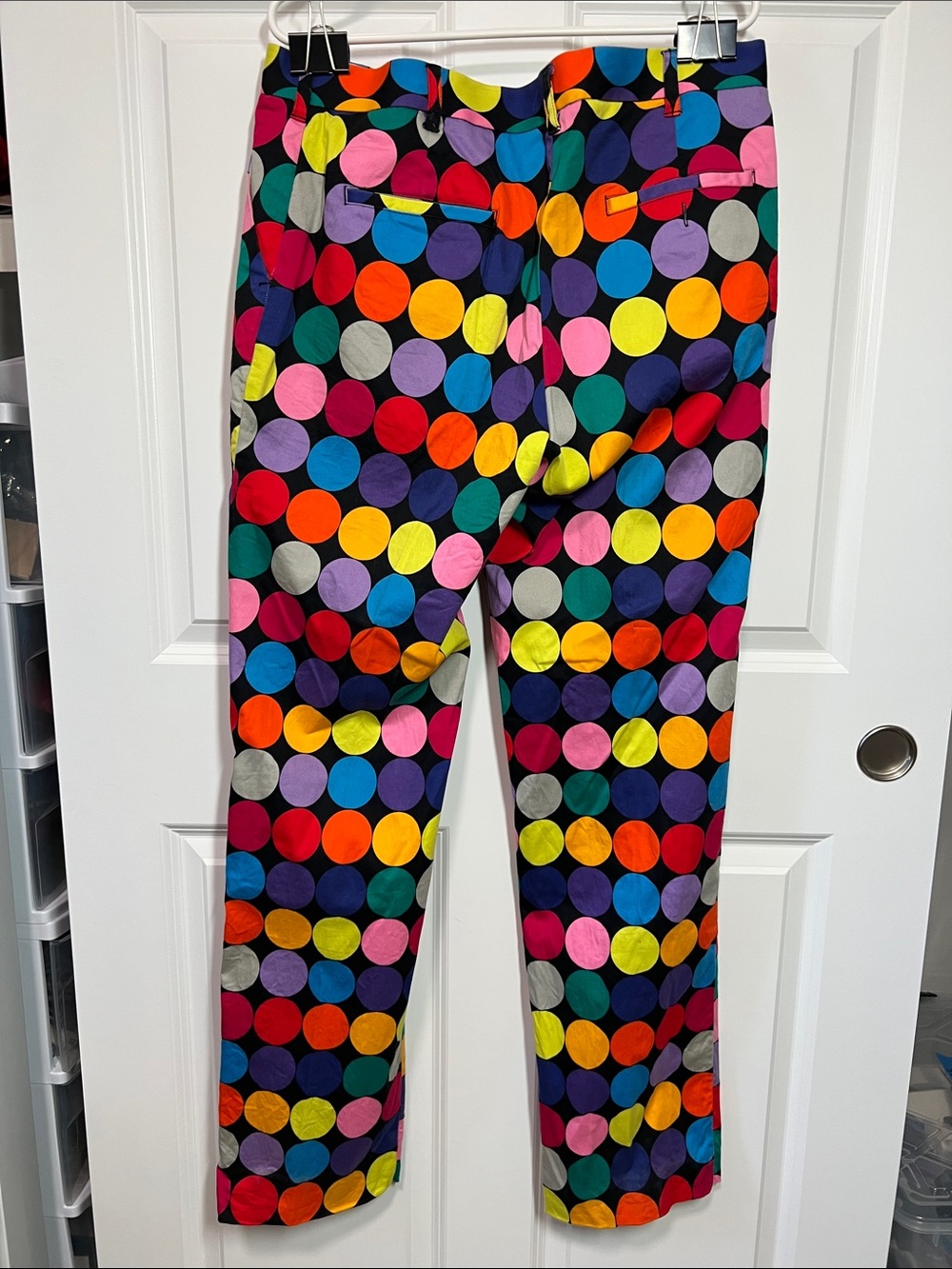Loudmouth Golf Pants Disco Balls Cotton Multicolor Polkadots 36x34 - Picture 3 of 6